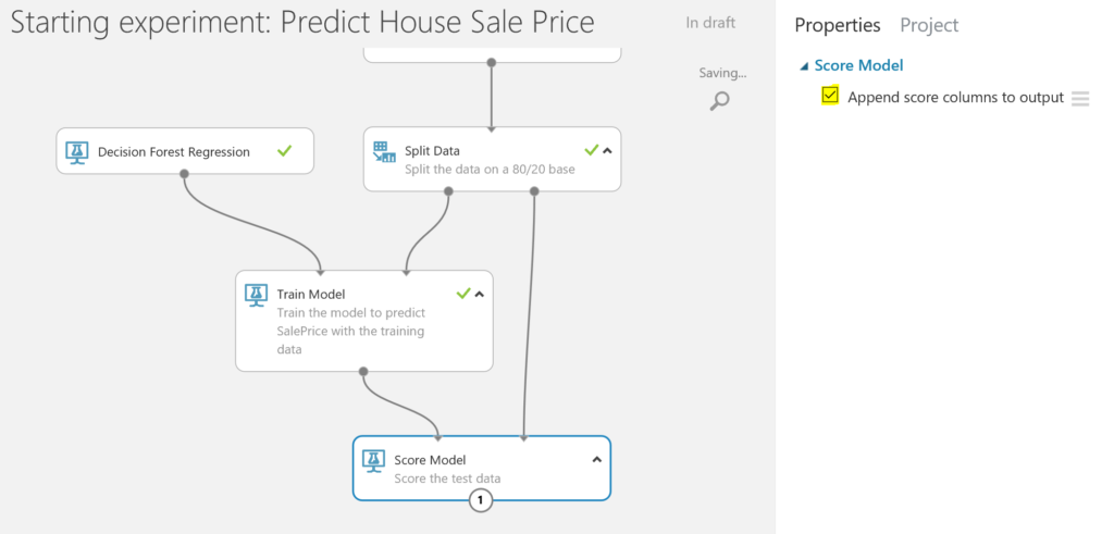 Predict House Sale Price - score model